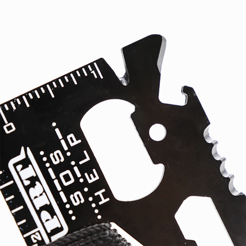 Outdoor Multifunctional Stainless Steel Tool Card Saber Card Tool Card Knife Stainless Steel Rope Life-Saving Card