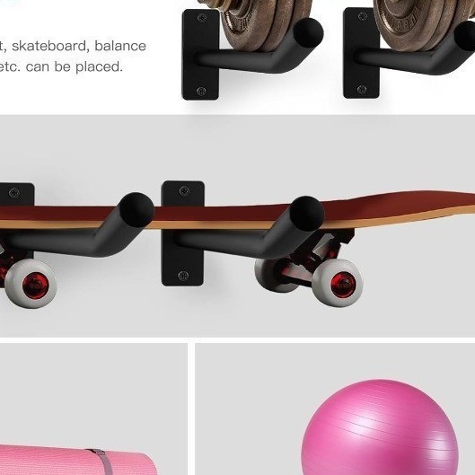 Простой настенный стенд для йога-мячей с увеличенной нагрузкой