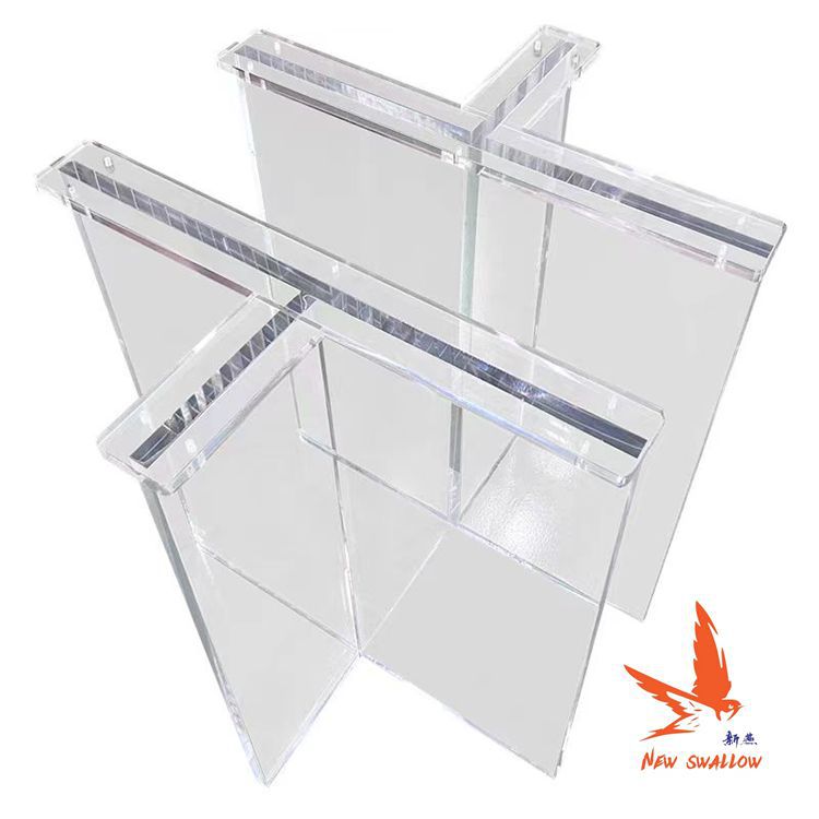 Gradient Acrylic Table Foot Transparent Stripe Water Wave Bracket Support Leg Semi-Round Table Foot Customized by Manufacturers