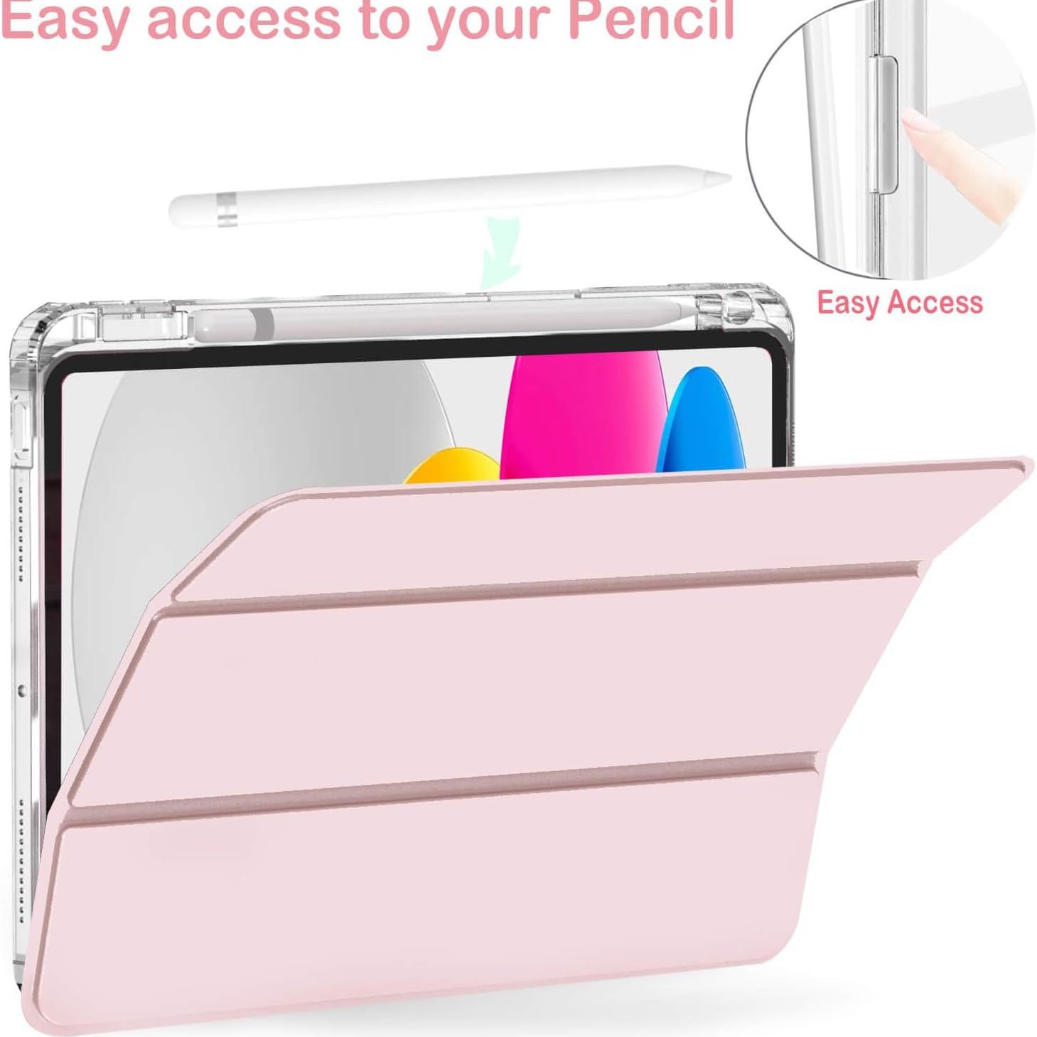 Ipad11 70% off Acrylic Tablet Protective Case with Pen Slot Transparent Anti-Fall and Anti-Bending 10 Protective Case Stand