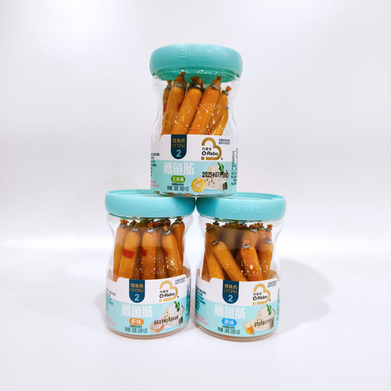 September 2025 Qiaolaibao Cod Fish Sausage 130g Fish Sausage 13 Pieces Original Flavor Shrimp Flavor Corn Flavor Meat Sausage Holiday Gift