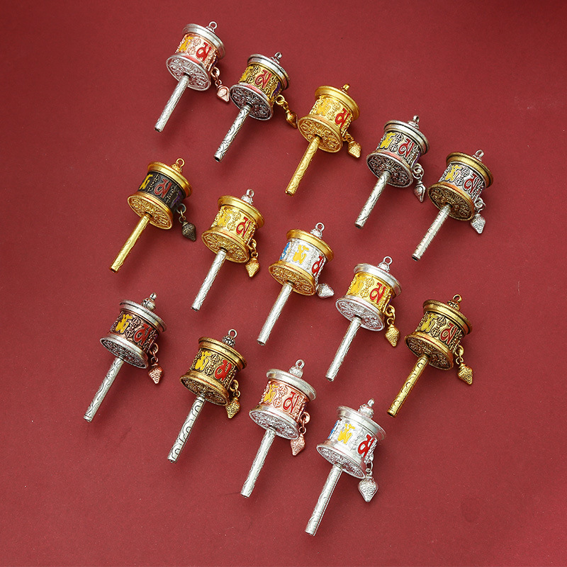 Модная подвеска из сплава Xizang, капельное масло, молитвенная трубка, шести символов, аксессуары для багажа