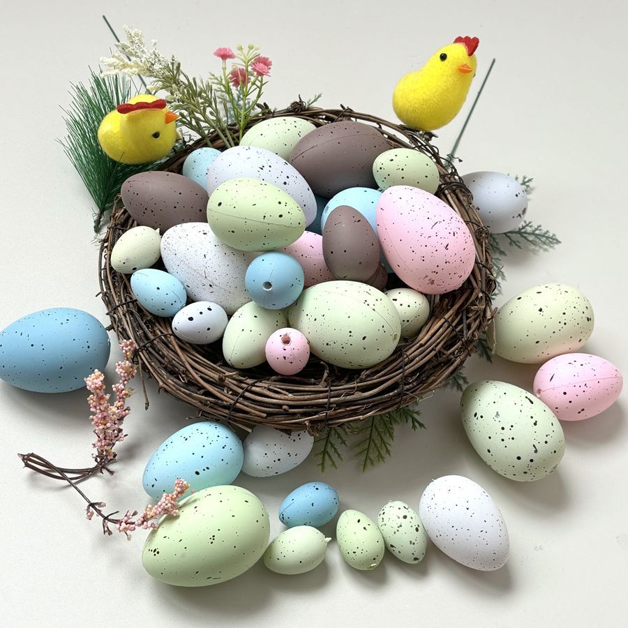 Новые пятнистые пасхальные яйца от Amazon, цветные украшения, DIY гирлянда из пластиковых яиц