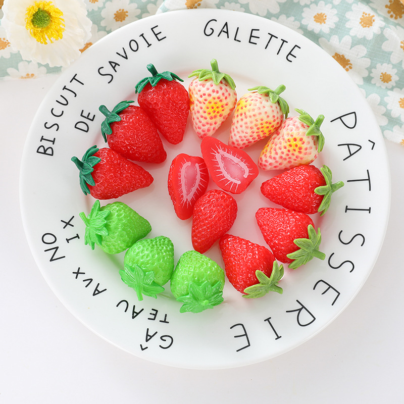 Cute fruit pendant simulation three-dimensional strawberry lemon orange cherry Cherry Cherry Cherry Fruit banana peach waxberry winter jujube