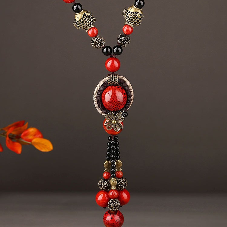 New Year Pendant, Ethnic Classical Spring and Autumn Accessories, Necklace Chain, Decorative New Style, New Year Fish