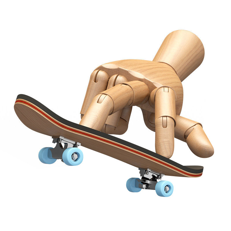 Finger skateboard five-layer maple bearing alloy wheels fingertip skateboard swingable toy Amazon cross-border exclusive