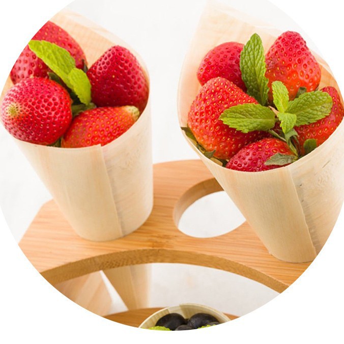 Customized Food-Grade Disposable Wood Rolls, Environmentally Friendly Japanese Cuisine Octopus Balls, Ice Cream Fruit Wood Rolls