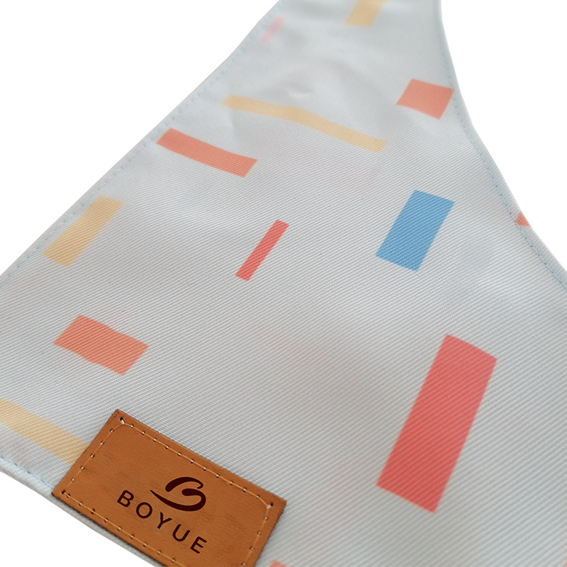 Foreign trade cross-border custom size dog turban saliva towel triangle scarf shaped irregular pet saliva towel