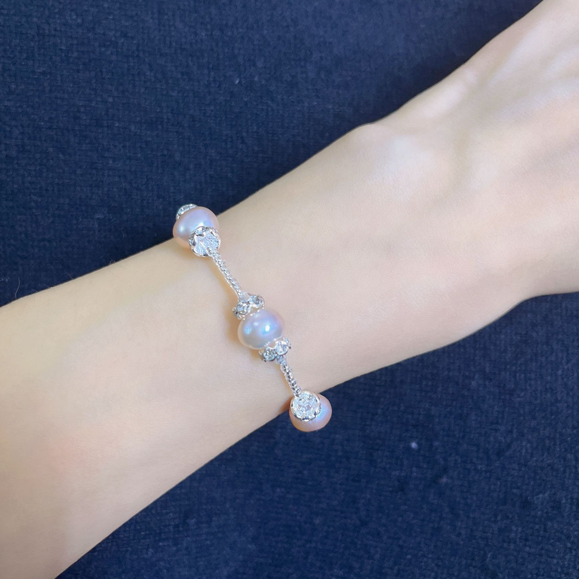 Convenient Magnet Buckle Bracelet Korean Fashion New Pearl Jewelry Real Show Freshwater Pearl Bracelet Chain