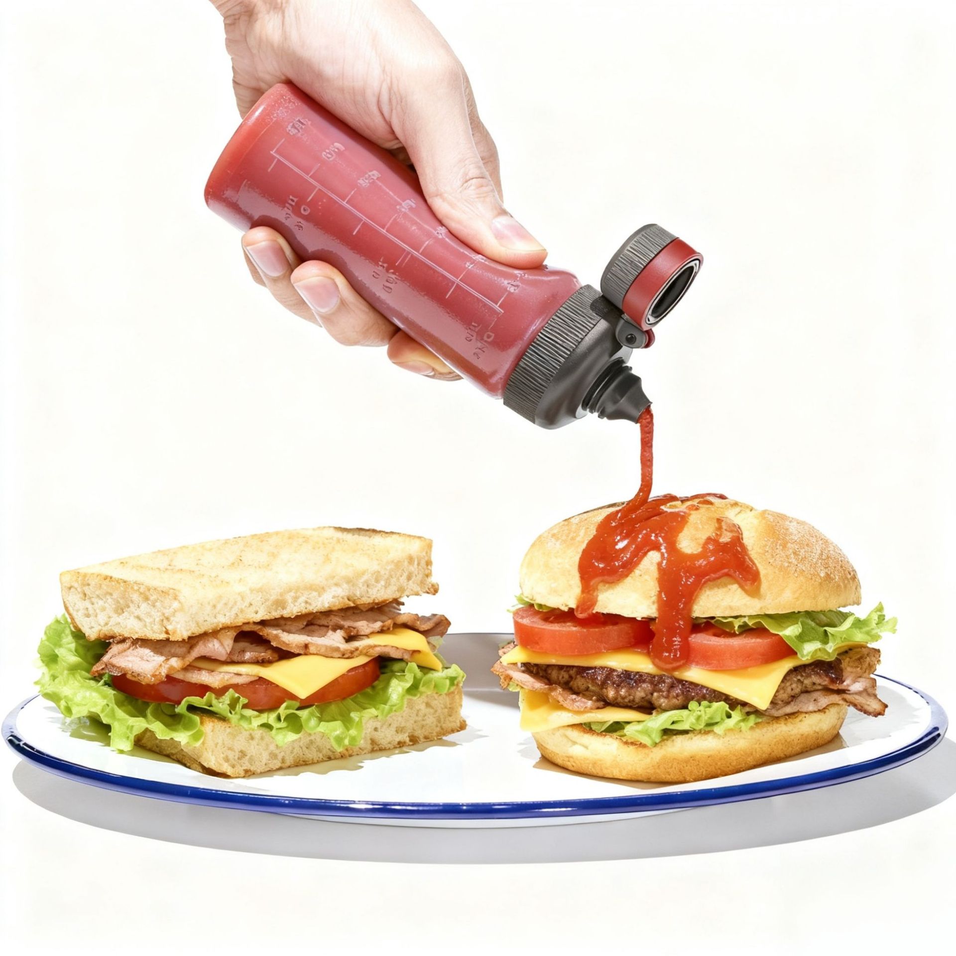 Кросс-бордерные новые кухонные принадлежности бутылка для приправы бутылка для заправки салатов с нажимным механизмом пластиковая бутылка для соусов