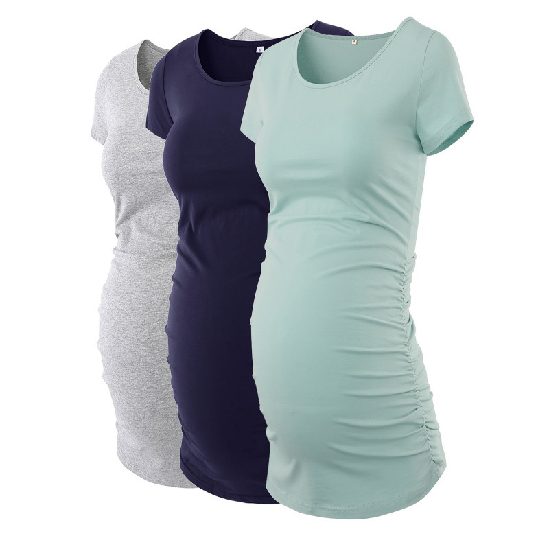 2026 New Cross-Border Dropshipping 3-Piece Pregnant Women's Shirt Maternity Clothes Women's Maternity Tops Cross-Border