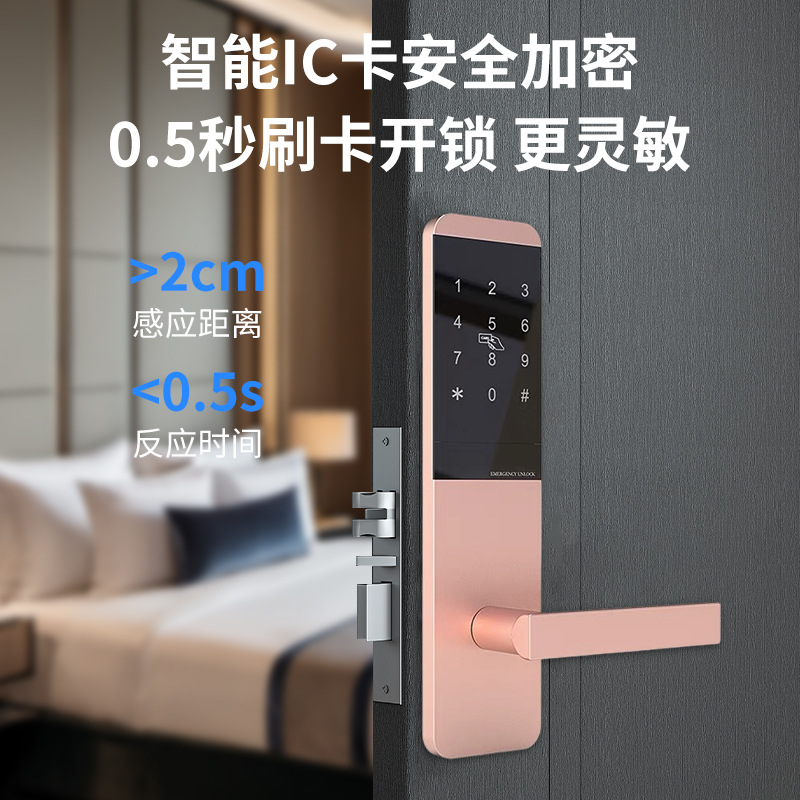 Hotel credit card lock hotel apartment home stay wooden door ic card smart door lock magnetic card electronic induction credit card lock manufacturers