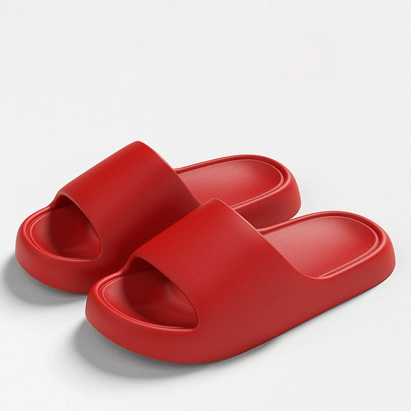 Lightweight Couple Slippers for Women in Summer Bathroom Home Use Indoor Non-Slip Breathable Comfortable Thick-Soled Sandals for Men