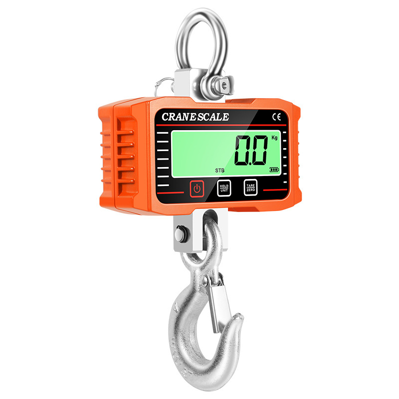 Electronic Crane Scale 2000kg Industrial Lcd Display Digital Scale Satchel Crane Scale 2t Hook Scale 1000kg Crane Scale