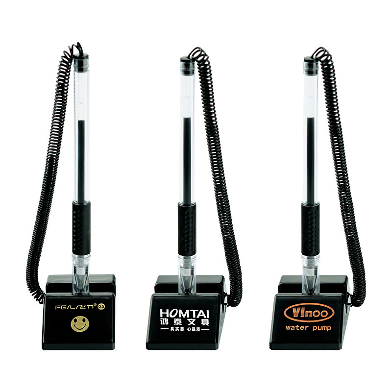 Ручка для стола с печатью логотипа, фиксированная, для банковского прилавка, нейтральная, офисная конференц-ручка, для приклеивания на стол