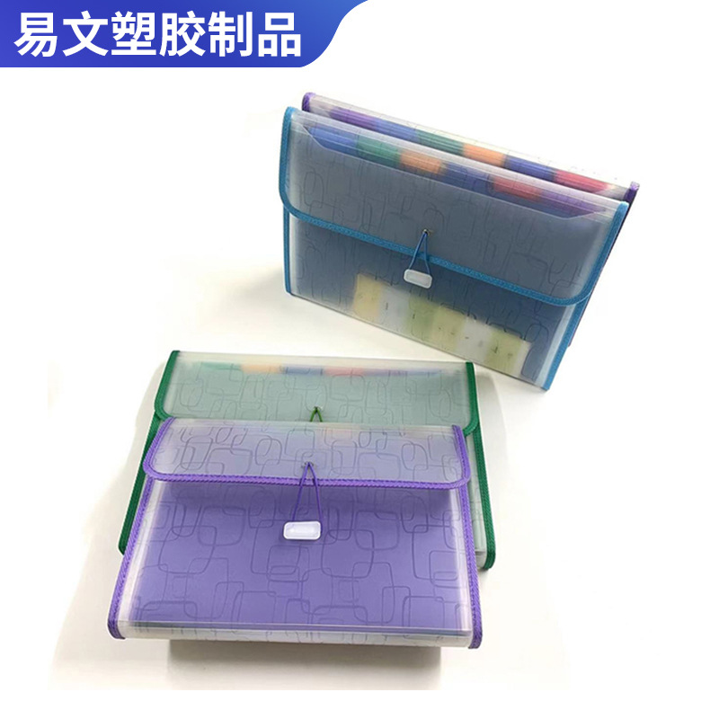 Amazon Customized Rope Buckle Folder 12 Compartments Large Capacity Fully Wrapped Briefcase Test Paper Information Storage Folder Manufacturer