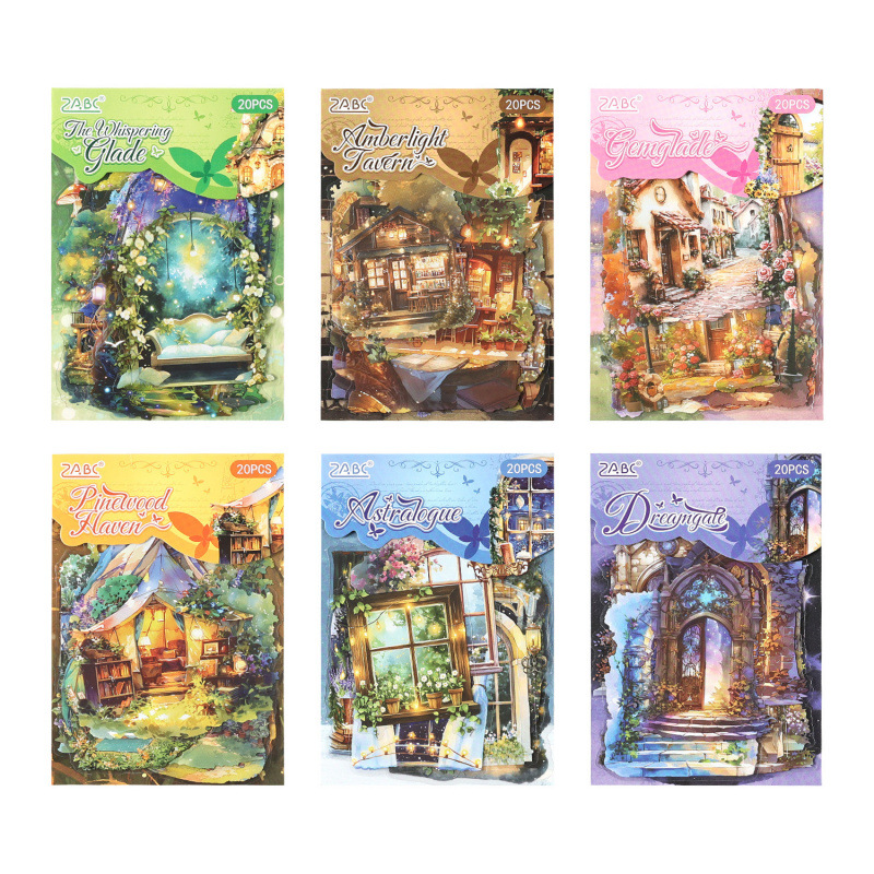 Yuezhen Sticker Pack Fashion Fantasy Series High-Looking Character Theme Trendy Collage Base Decorative Material Sticker