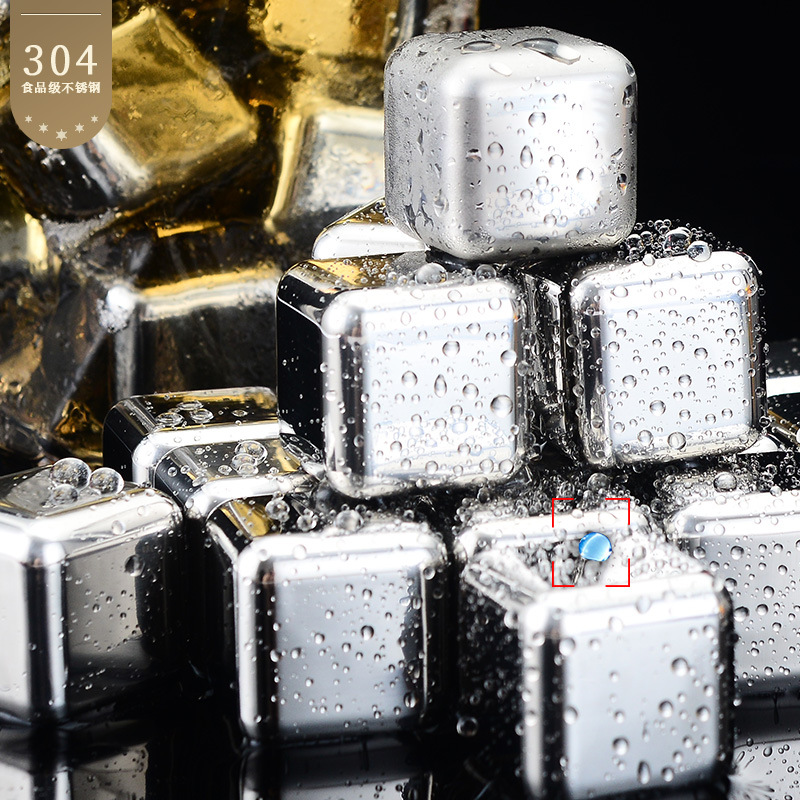 304 Stainless Steel Ice Cubes, Metal Ice Particles, Beer Ice Balls, Iron Ice Wine Stones, 316 Food Grade Artifacts, Titanium Ice Cubes
