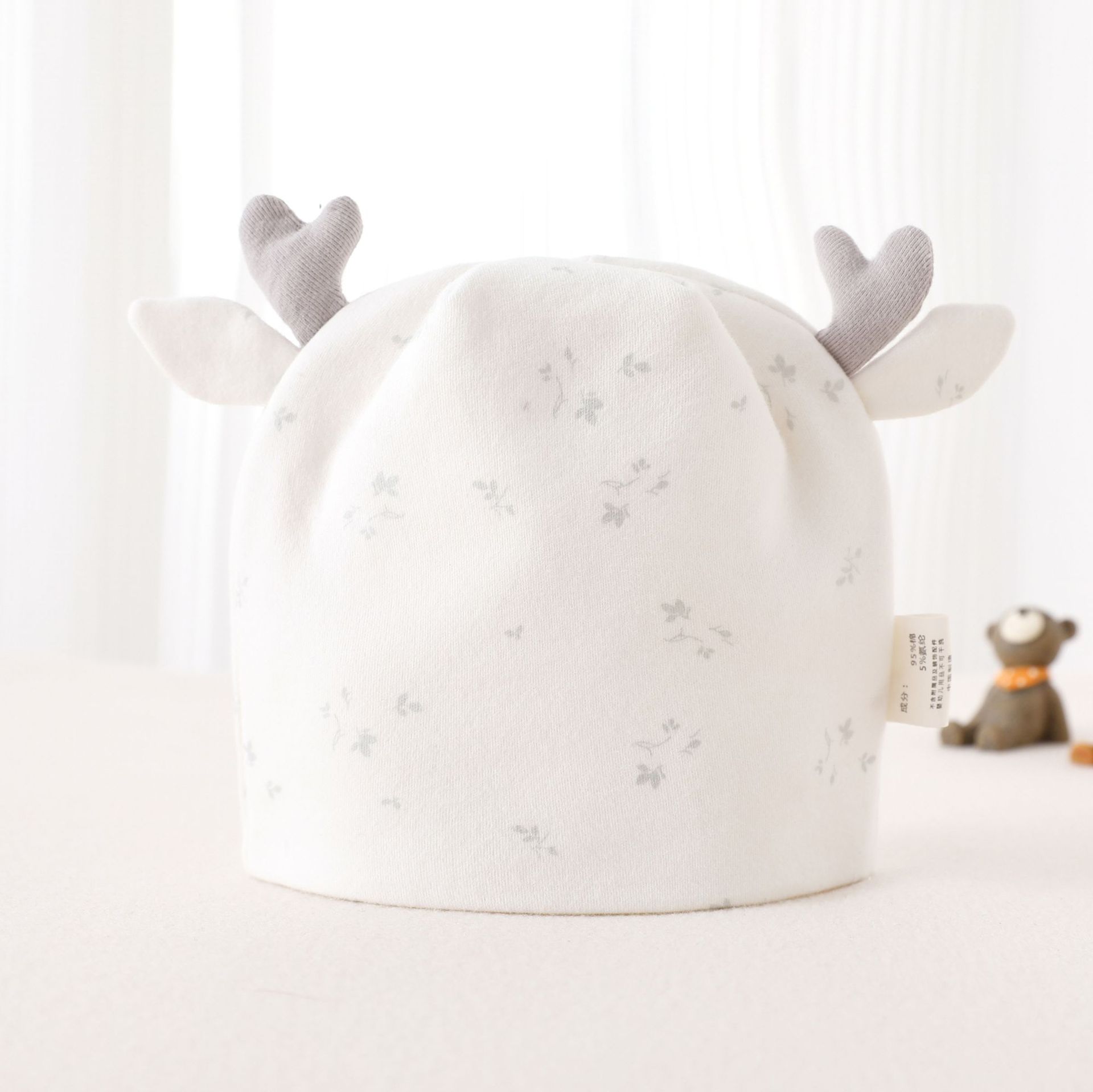 New Korean style baby tire cap double-layer boneless 0-3 months newborn halogen cap autumn and winter New tire cap