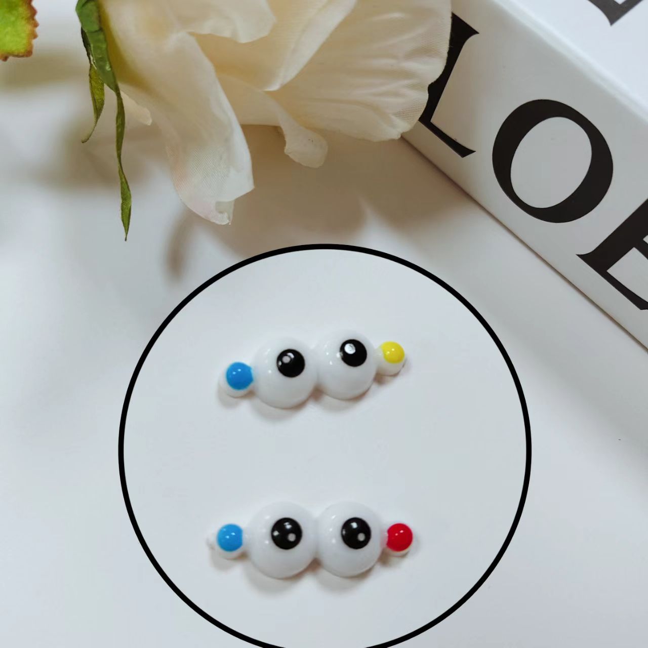 Manufacturer Wholesale New Korean Version Animal Eye Series Semi-Finished Accessories Pom-Pom Decoration Accessories