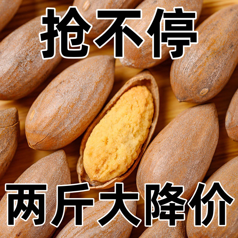 Big Price Reduction] Torreya Nuts Old Tree Fragrant Dried Fruits New Arrival Torreya Seeds Original Flavor Whole Box Snacks 500g Including Cans