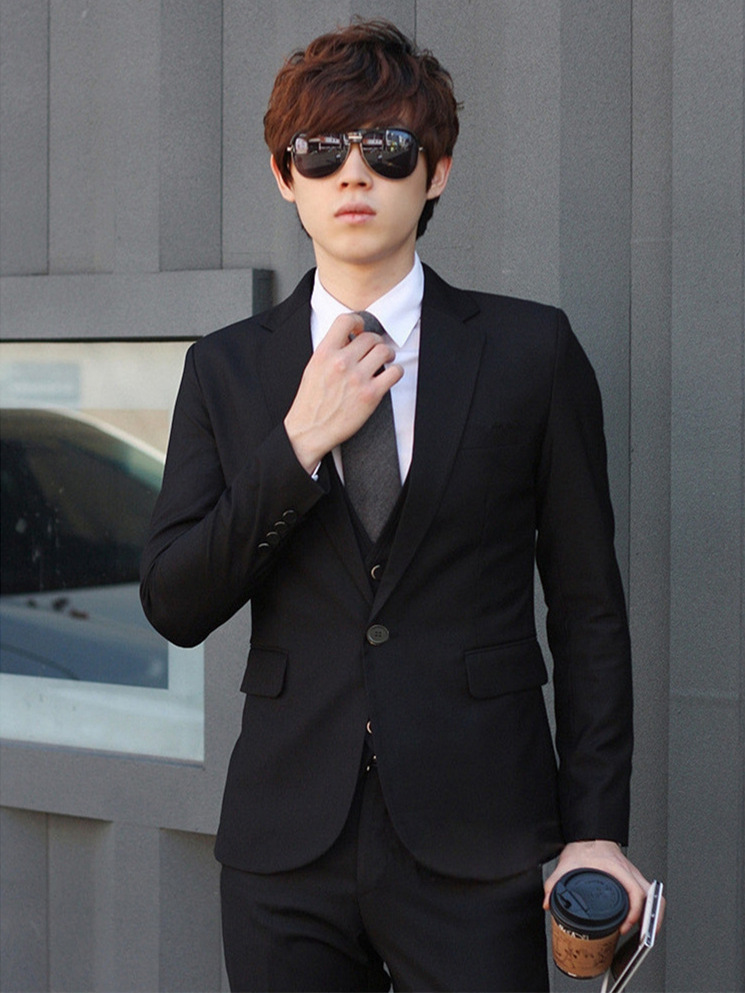 Men's Color Small Suit New Business Men's Suit Single West Slim Fit Men's White Collar Suit Men's Small Suit Men's Suit