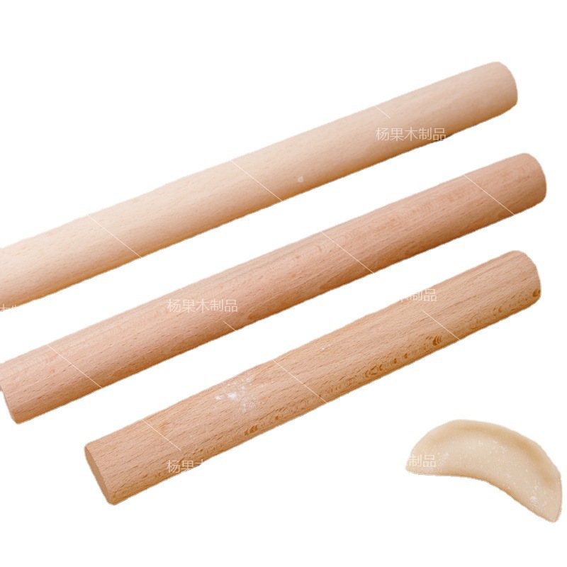 Factory in stock wholesale solid wood rolling pin beech wood lacquer-free printing rolling pin rolling pin rolling pin rolling pin leather pressing pin
