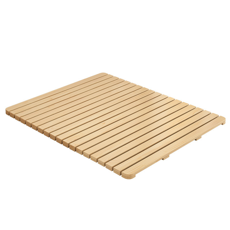Solid Wood Floor Bed Thickened Hard Bed Board Tatami Moisture-Proof Breathable Row Frame Rental Room Foldableing Floor Bed Frame