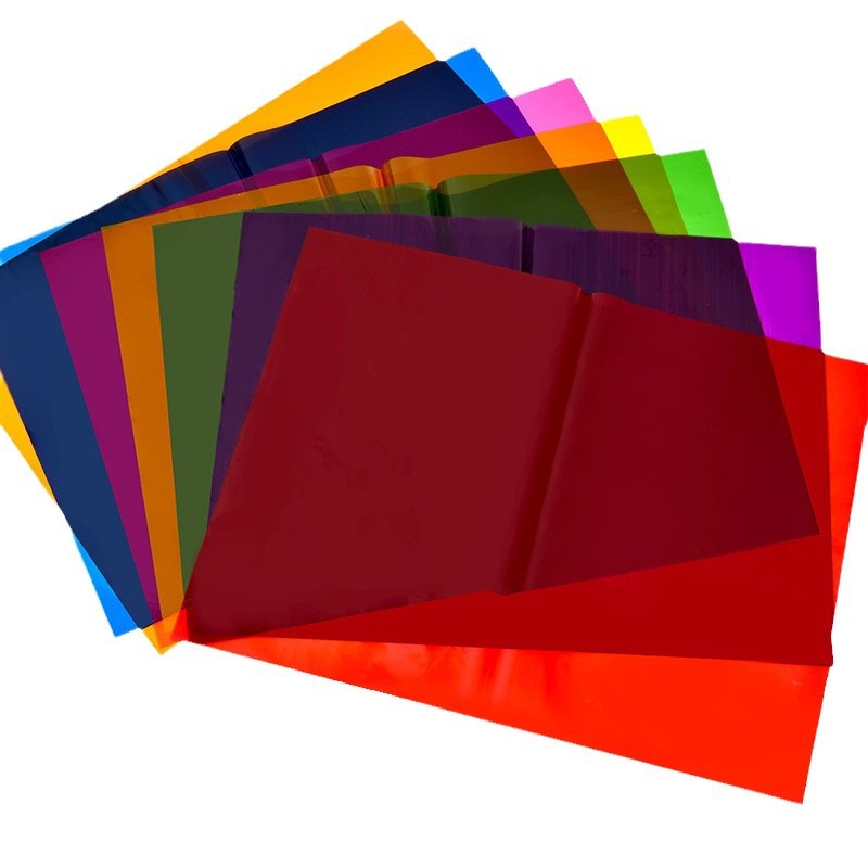 Handmade DIY material transparent color cellophane paper kindergarten light and shadow game candy paper handmade lantern paper