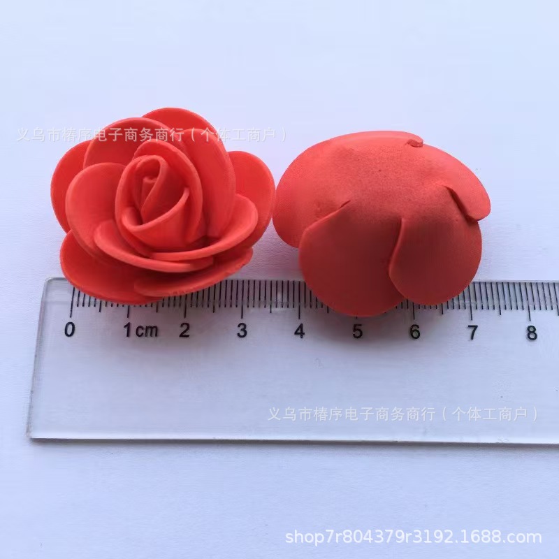 3.5cm Simulated Foam Rose Head Pe Rose Wedding Handmade Material Decorative Flower Fake Flower Head Wholesale