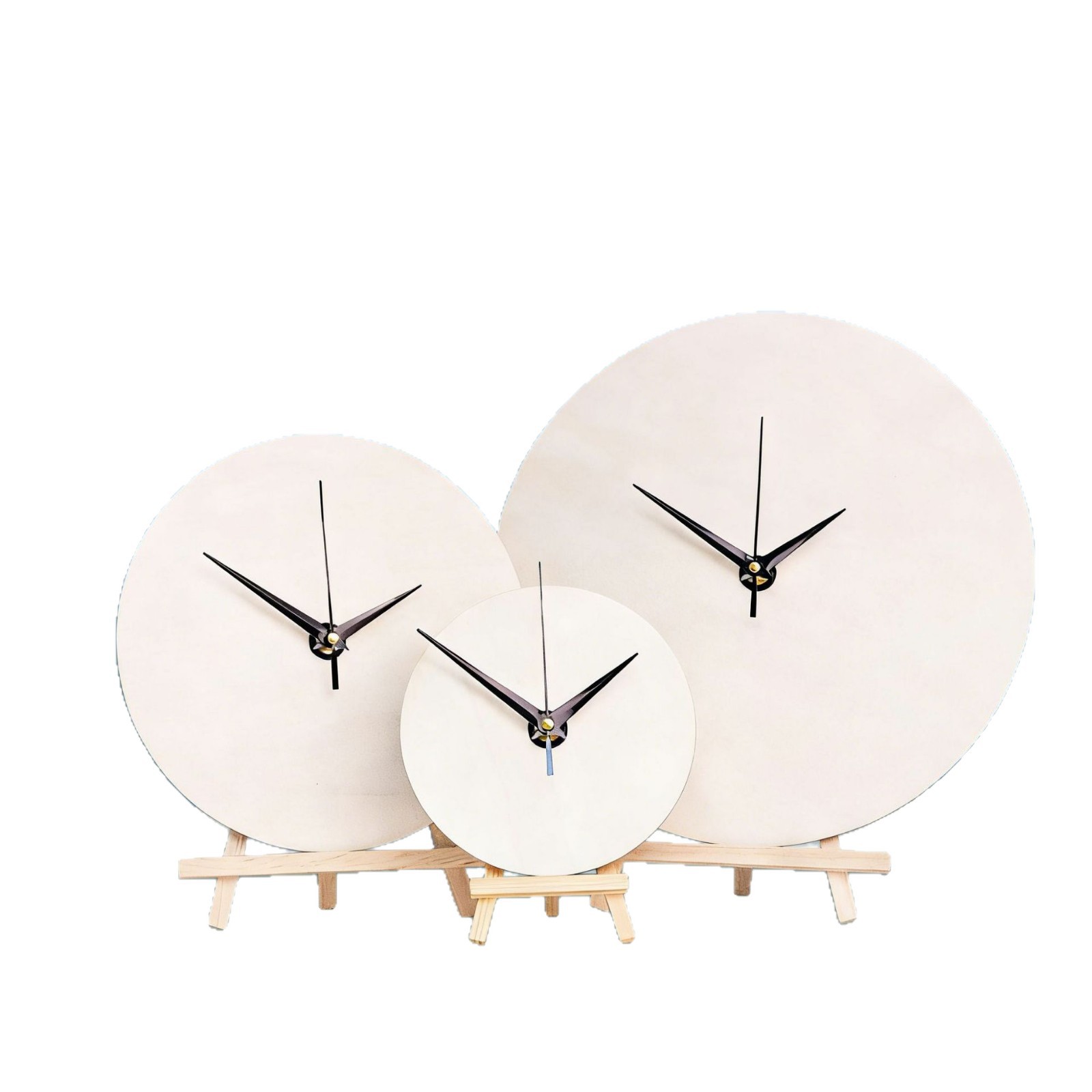 DIY Blank Wooden Dial Decorative Wall Clock Round Clock Hand-Painted Kindergarten Children's Graffiti Handmade Clock