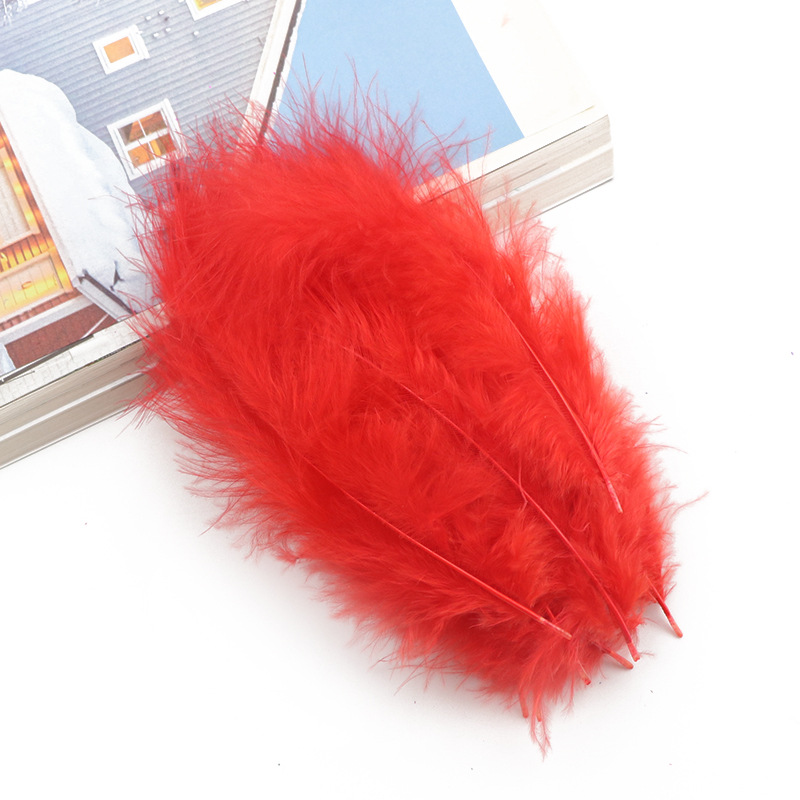 Feather decoration color turkey feather pointed tail velvet dream catcher diy handmade net red luminous wave ball
Decoration material
