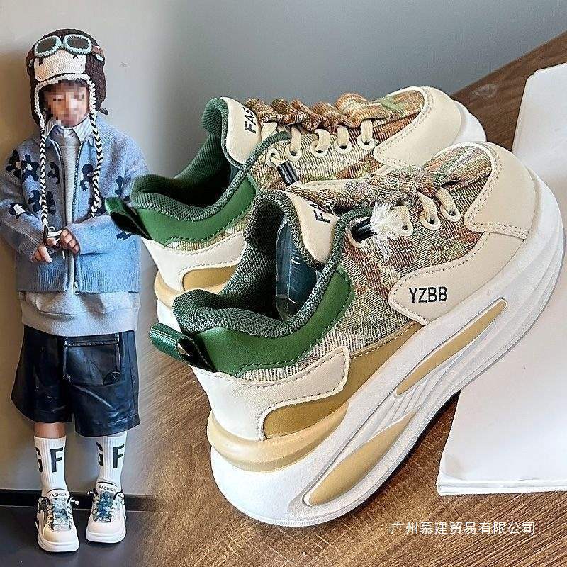 Children's Shoes Boys 2025 New Spring & Fall Student Soft-Soled Sports Shoes Kidsren's Breathable Canvas Shoes Boys Casual Sneakers