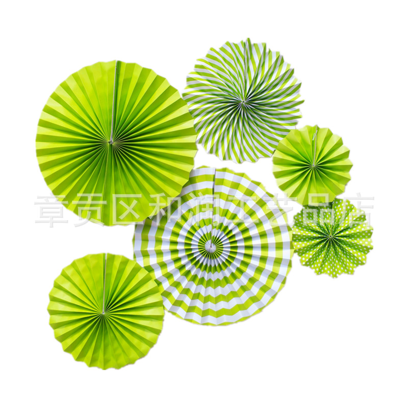 Creative diy air hanging decoration kindergarten shopping mall shop ceiling decoration paper fan flower spring layout materials