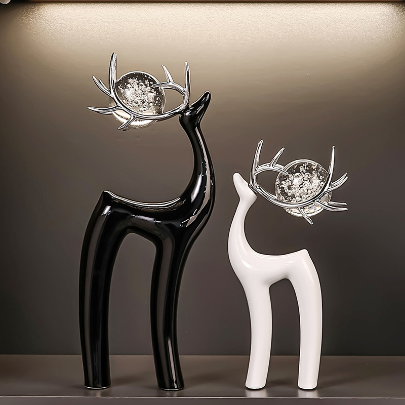 Ornament Deer Accessible Luxury High-End High-End Living Room Wine Cabinet Tv Cabinet Home Decoration Modern Fulu Shuangsu