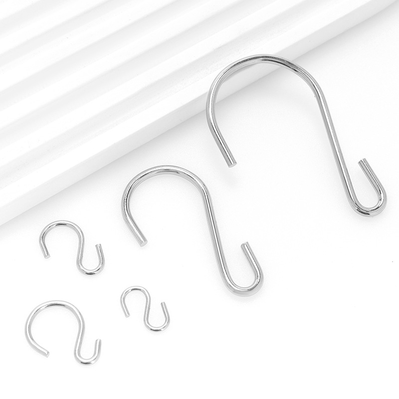 Cross-border Iron Metal Lat Color S-shaped Hook Supermarket Kitchen Clothes Metal Hook Galvanized Iron Hook Small Hook Nickel Plated