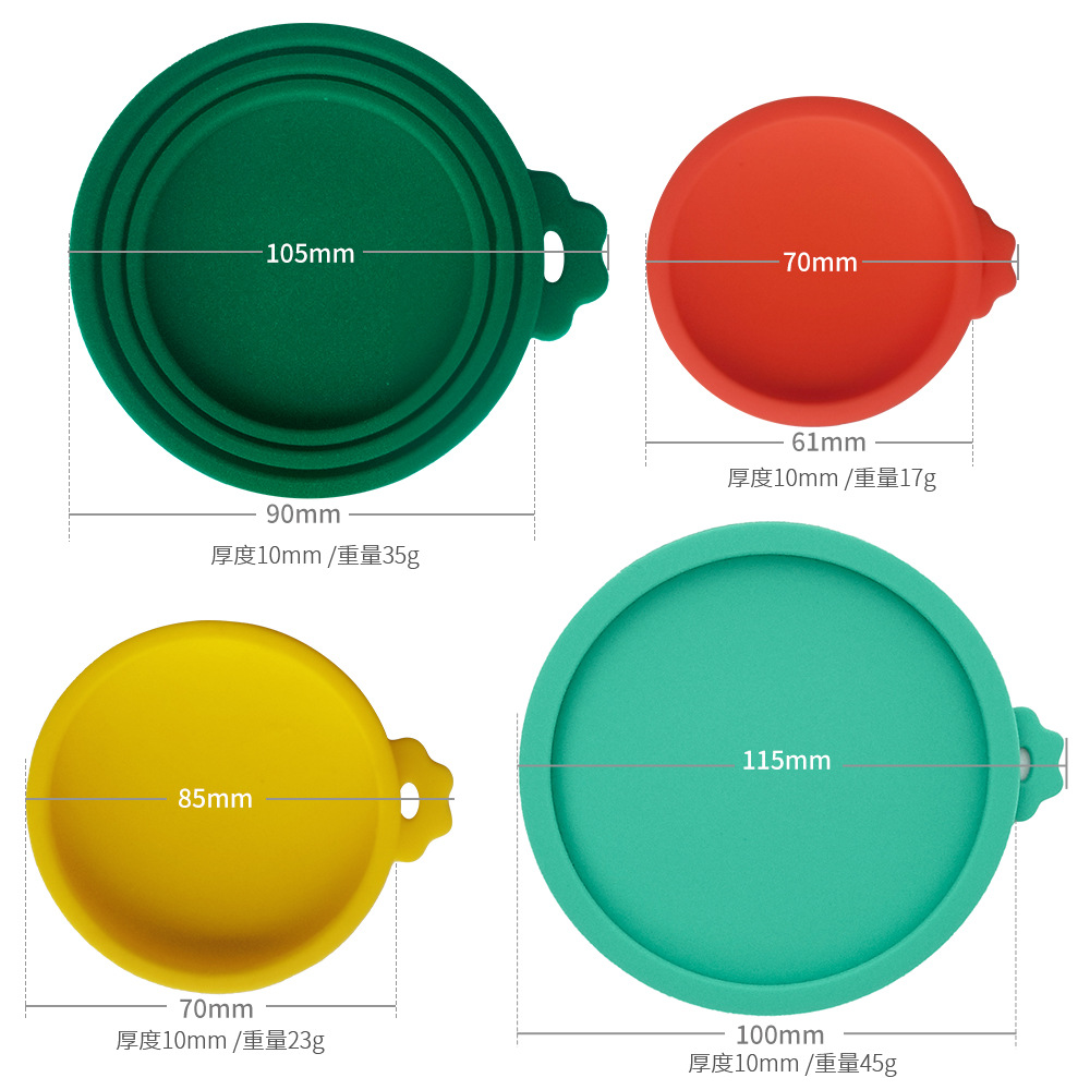 in stock Pet Canned Cover Three-in-one Food Sealed Cover Fresh-keeping Silicone Cover Pet Cat Dog Food Silicone Canned Cover