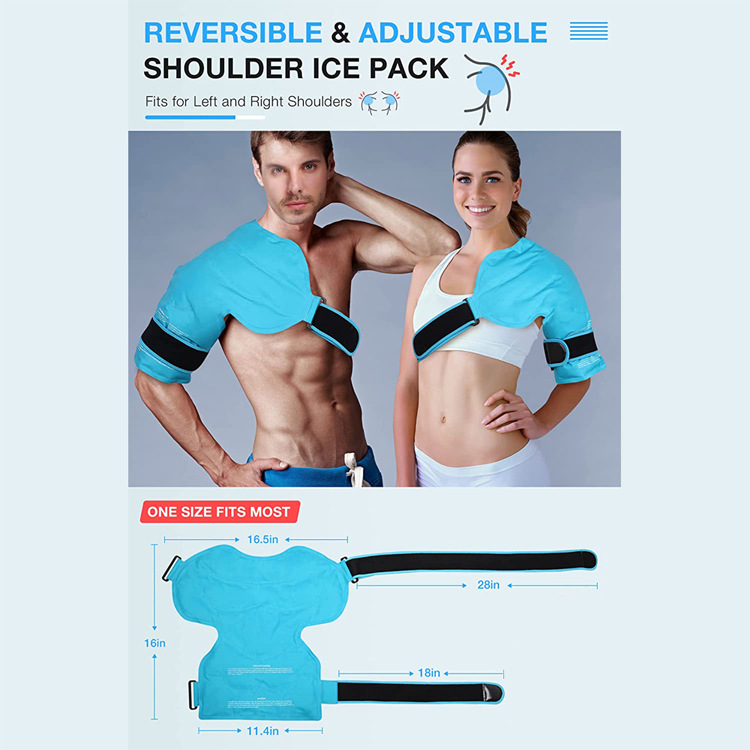 worldbio Shoulder Ice Bag Reusable Gel Cold and Hot Compress Ice Bag Suitable for Postoperative Recovery of Shoulder Injury
