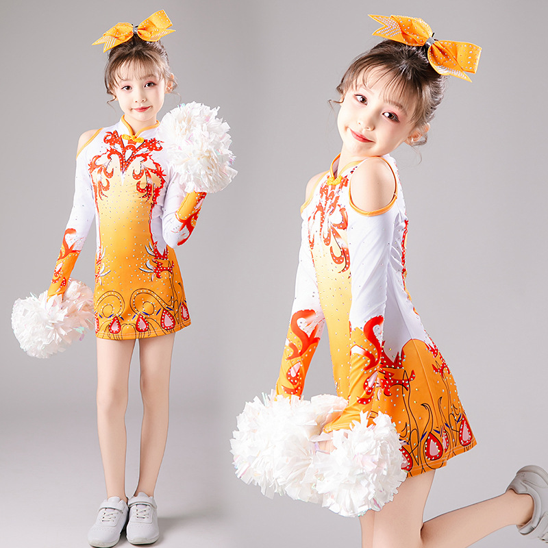 Костюмы в китайском стиле для черлидинга, костюмы для черлидинга, костюмы для команд черлидинга для взрослых и детей, аэробика