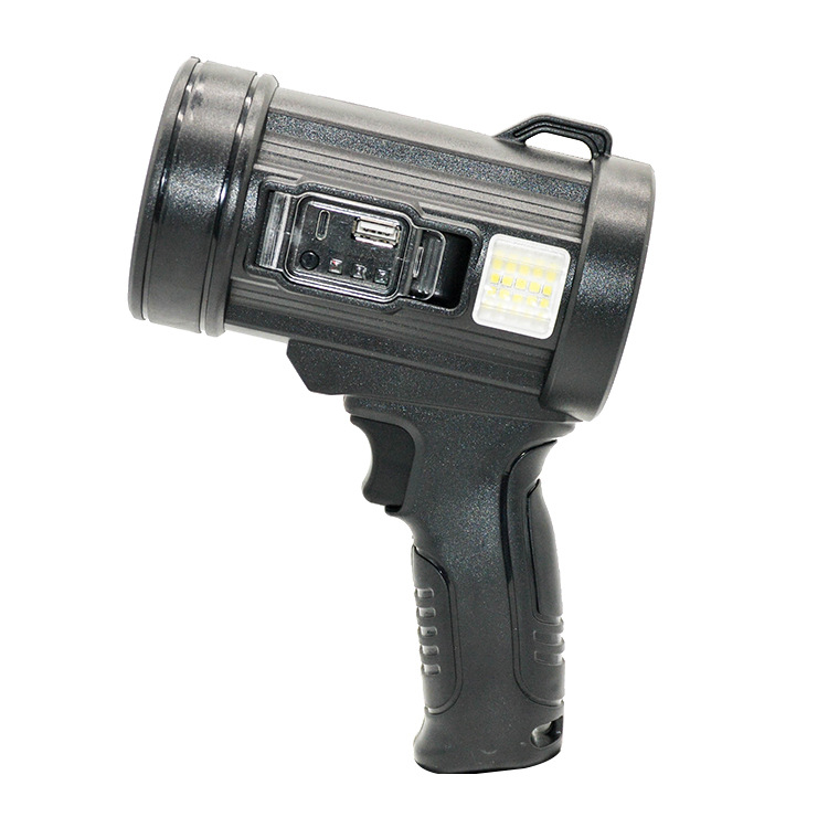 Outdoor P50 strong light searchlight solar charging LED high power portable lamp emergency flashlight strong light explosion