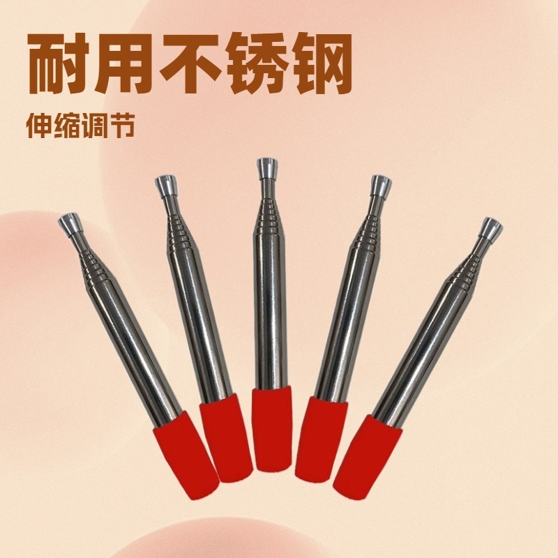 Outdoor picnic barbecue firearm blowing barrel retractable blowing tube portable stainless steel blowing rod fire barrel wholesale