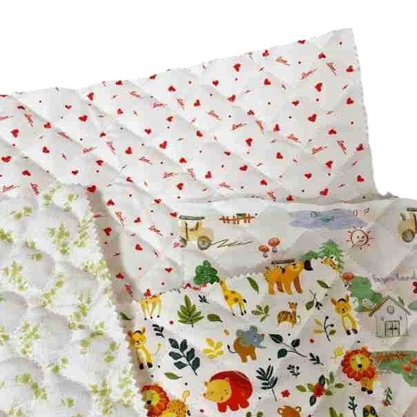 Digital Printed Quilted Cotton Fabric, Quilted Cotton Fabric, Kidsren's Clothing, Cloud Bag, Luggage Bag, Quilted Cotton Fabric to Heattech in Autumn and Winter
