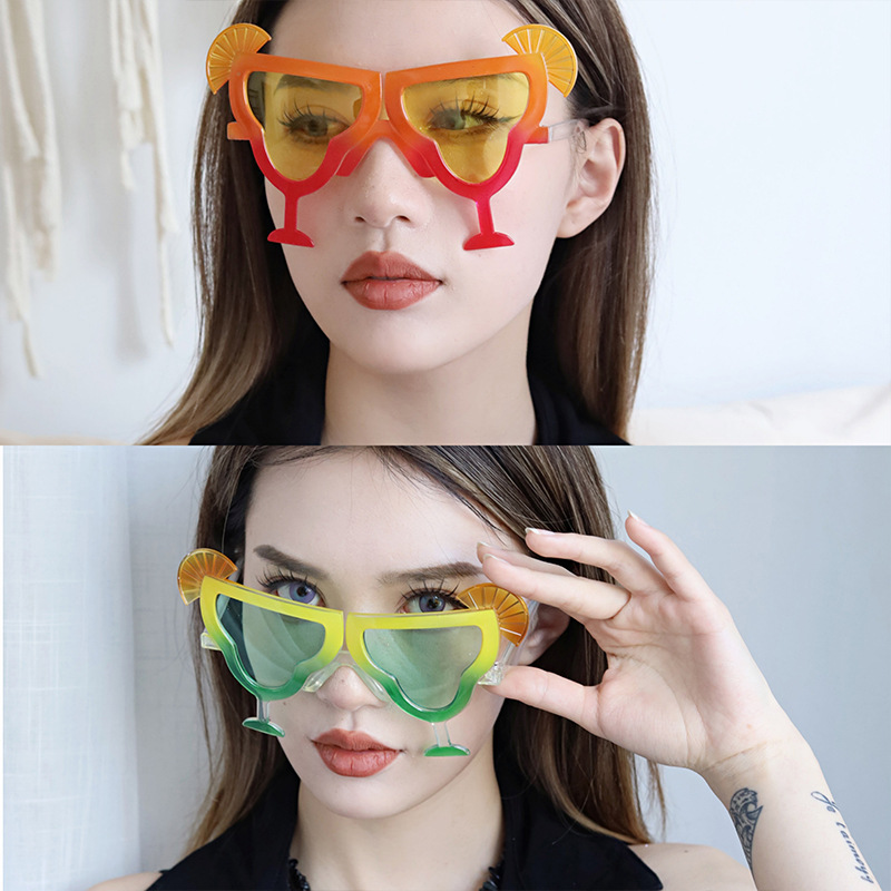 Cross-Border Beach Party Glasses Funny Glasses Selfie Props Flamingo Hawaiian Dance Decorative Glasses in Stock