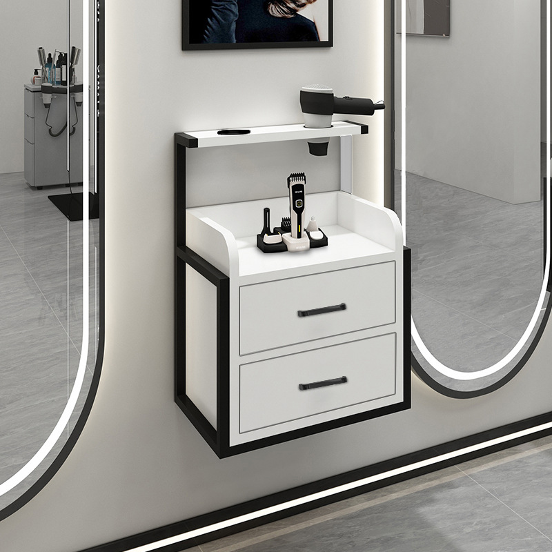 Barber Shop Tool Cabinet Hair Salon Special Hair Cutting Workbench Wall-mounted Hair Salon Tool Cabinet Hairdressing Storage Shelf