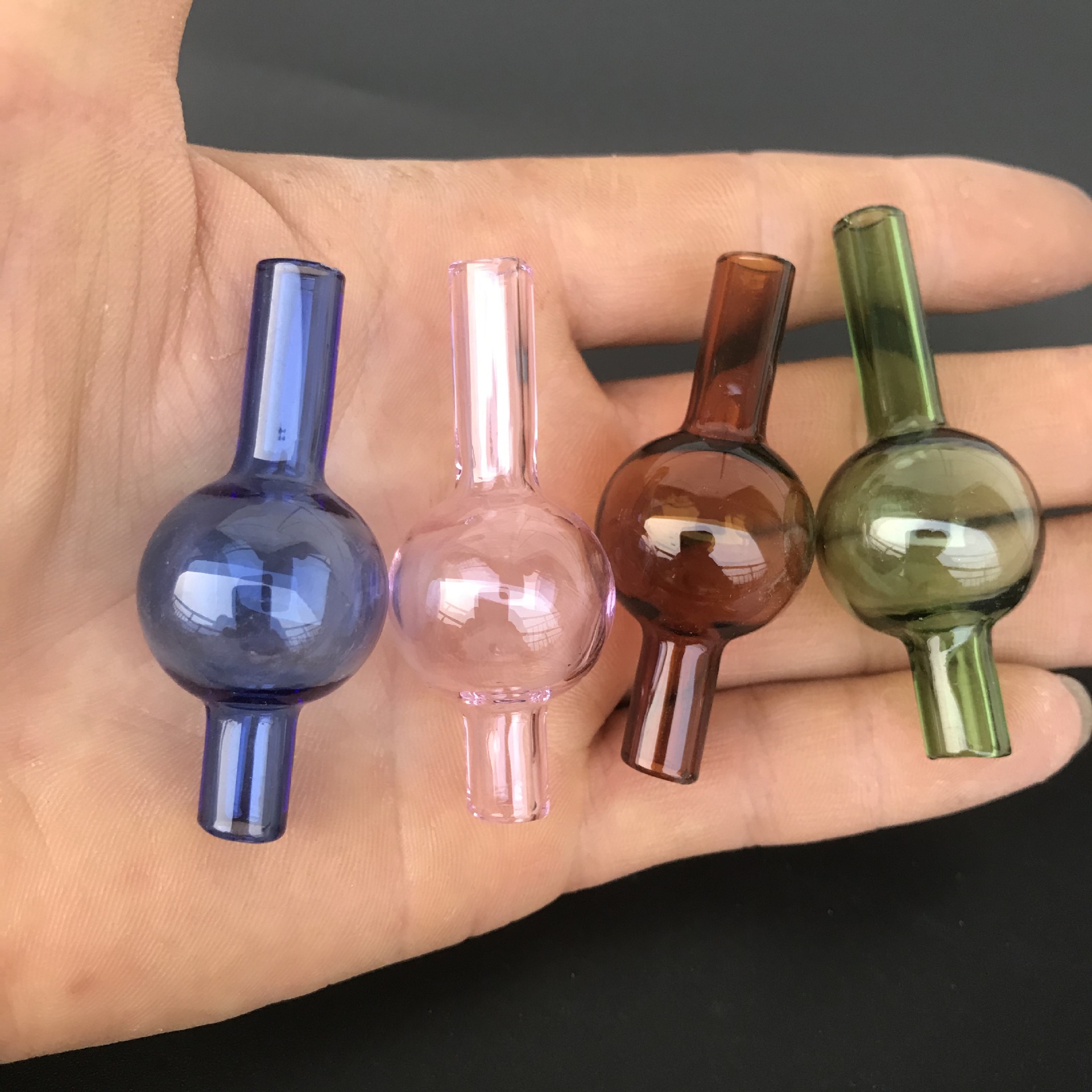 Курительный горшок и аксессуары для пистолета, крышка, цветной стеклянный мундштук с диаметром стеклянной трубки 8 мм, диаметр шара 22 мм