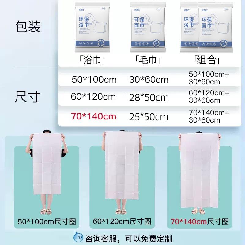 Disposable Bath Towels Individually Packaged Disposable Towels Face Towels Thickened and Enlarged Lint-Free B&B Hotel Supplies