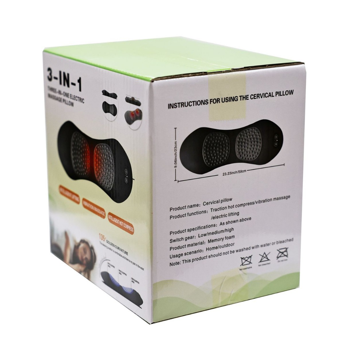 Cross-Border English Lumbar Pillow, Bed Lumbar Cushion, Special Lumbar Support Cushion for Sleeping, Lumbar Support, Lumbar Spine Massage, Heating Non