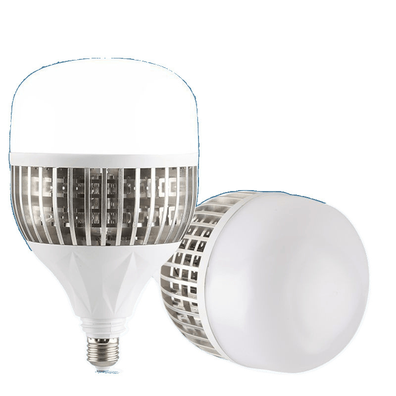 Processing Ultra-Bright High-Power Led Energy-Saving Bulbs Warehouse Factory Fins Aluminum Heat Dissipation Engineering Lighting Bulb Factory