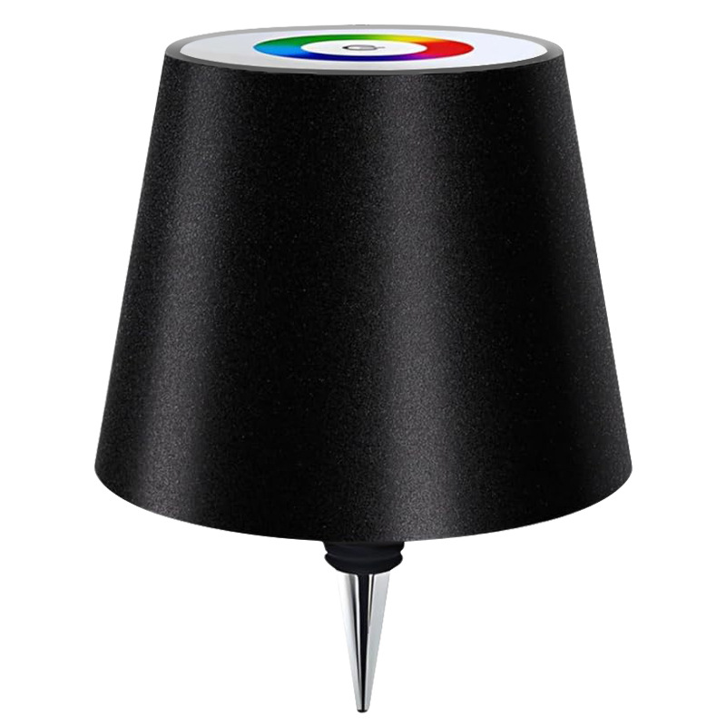 Cross-border plug-in wine bottle lamp wine headlight RGB restaurant bar bedroom bedside touch charging atmosphere desk lamp