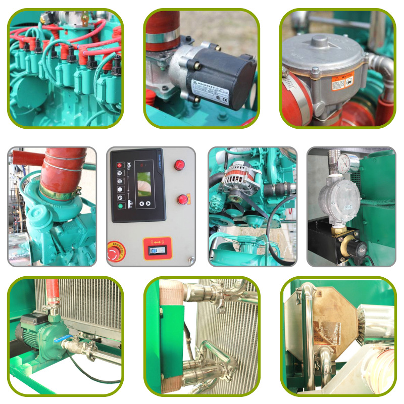 Cummins Series Gas Generator Set Silent Open Frame Natural Gas Biogas Lpg High Power Can Be Connected in Parallel and Connected to the Grid